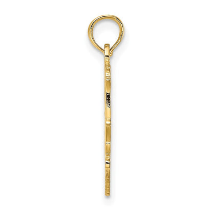 14k Yellow Gold LIL SIS in Heart Charm Pendant for Women