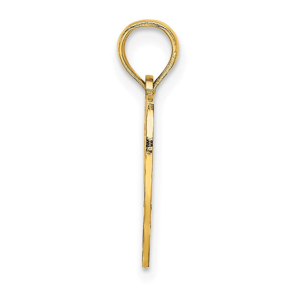 14k Yellow Gold 16 Inside Heart Charm Pendant