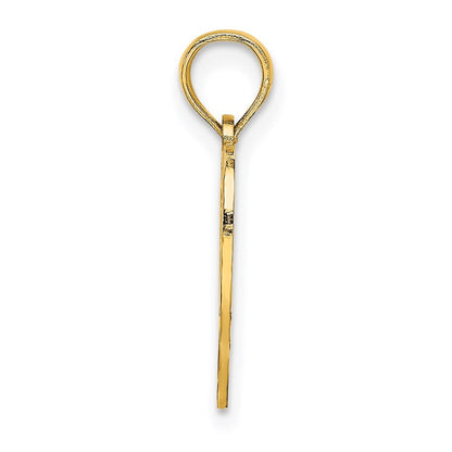14k Yellow Gold 16 Inside Heart Charm Pendant