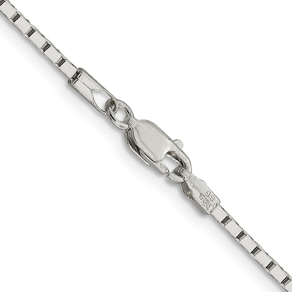 Sterling Silver 1.5mm Mirror Box Chain Necklace