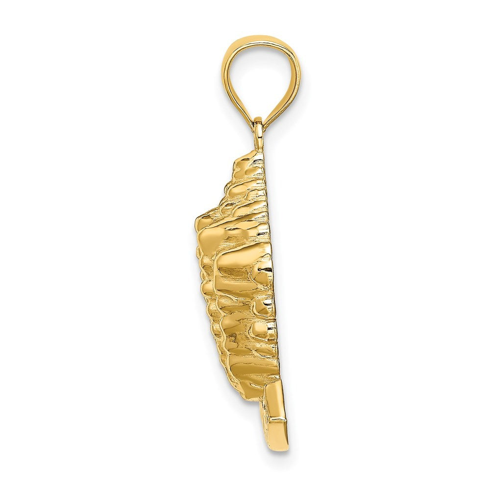 14k Yellow Gold BAHAMAS Conch Shell Charm