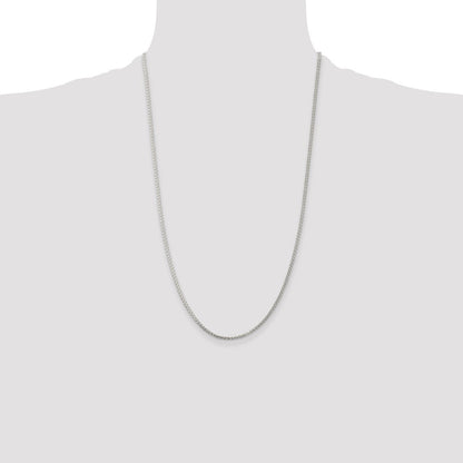 Sterling Silver Rhodium-plated 1.75mm Round Spiga Chain