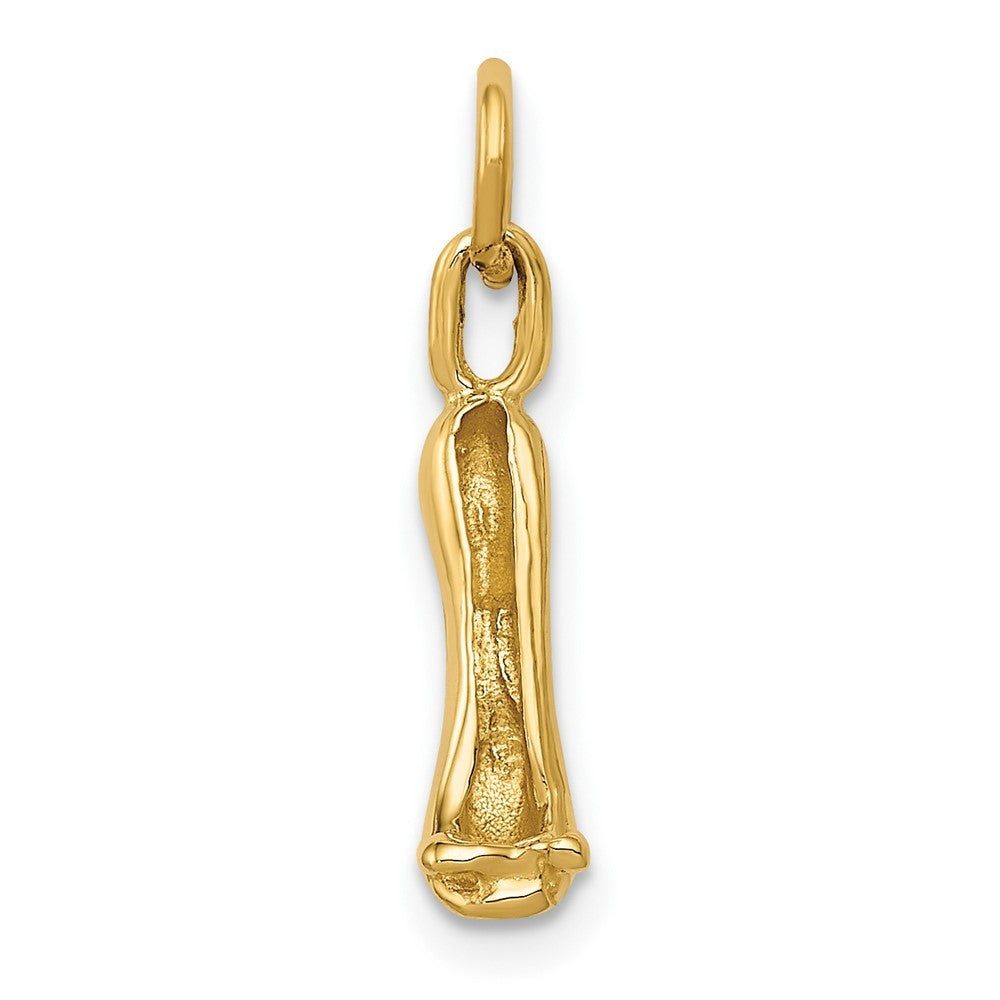 14k Yellow Gold  3D High heel shoe Charm