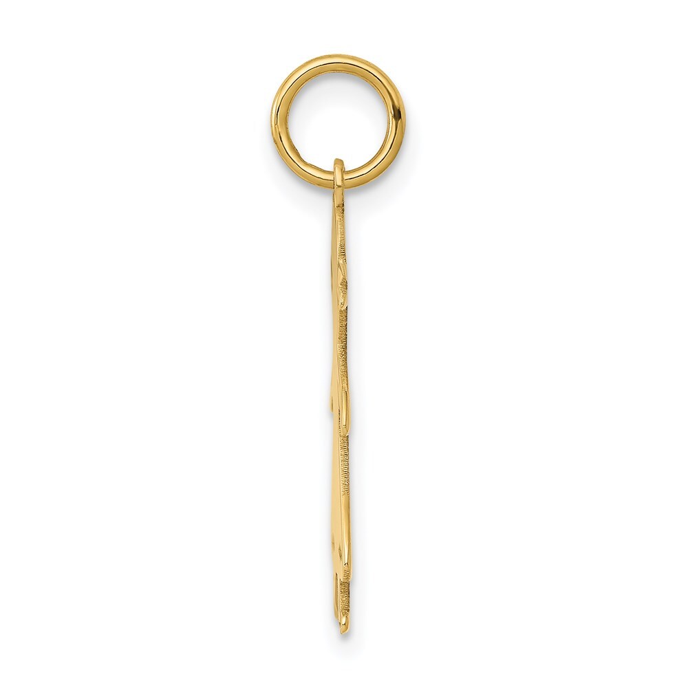 14k Yellow Gold .011 Depth Engravable Girl Charm Pendant for Women