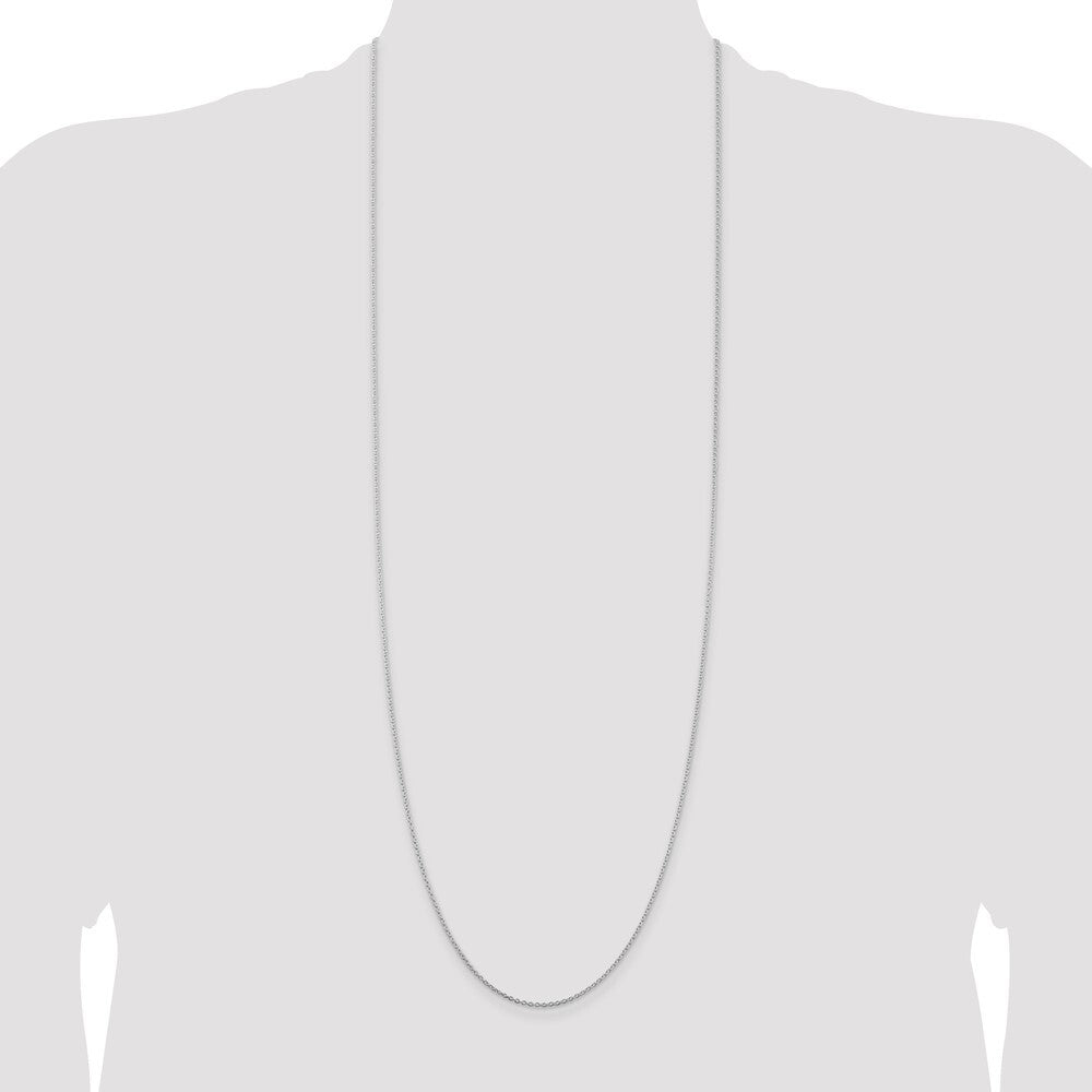 Sterling Silver Rhodium-plated 1.5mm Cable Chain