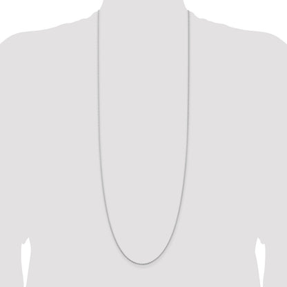 Sterling Silver Rhodium-plated 1.5mm Cable Chain