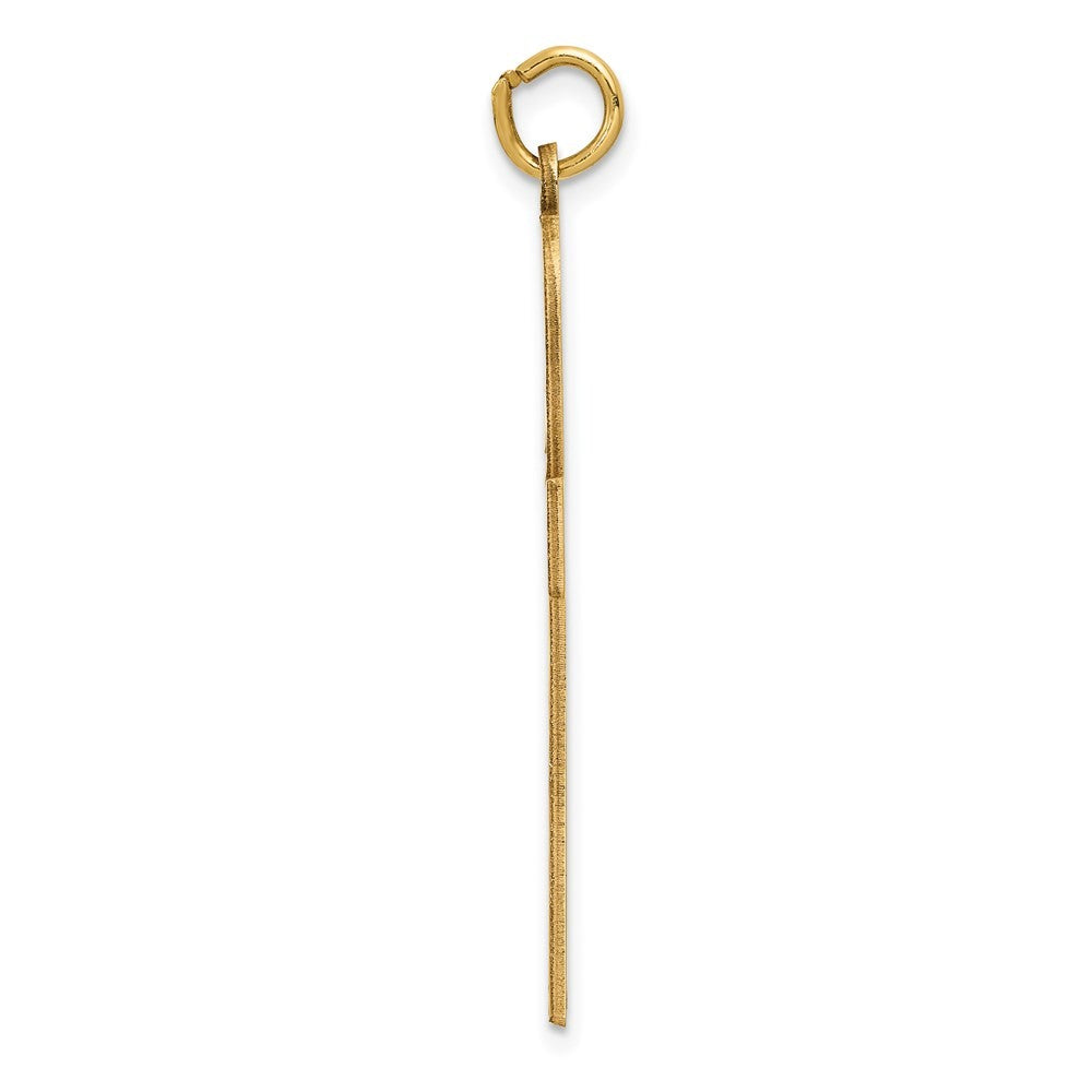 14k Yellow Gold Laser Designed Ankh Cross Pendant