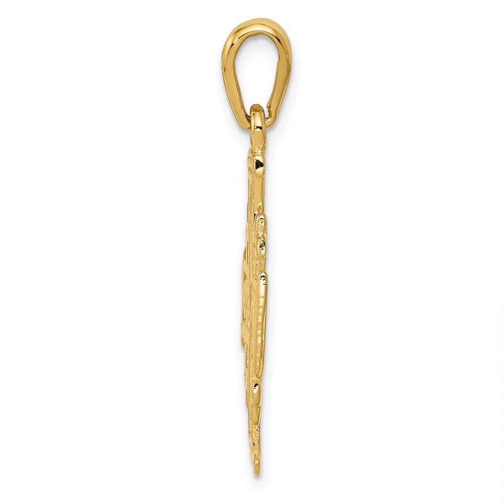 14k Yellow Gold Jerusalem Cross Pendant