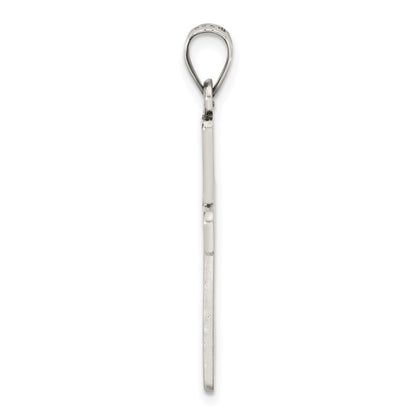 Sterling Silver Antiqued Solid Cross Pendant