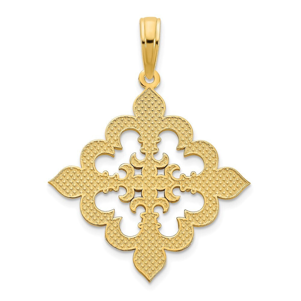 14k Yellow Gold Fancy Pendant for Women