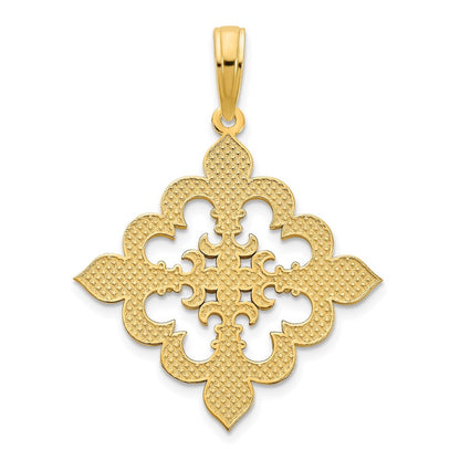 14k Yellow Gold Fancy Pendant for Women