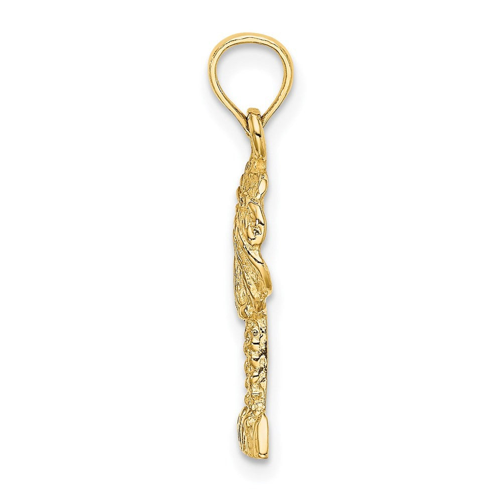 14k Yellow Gold 2-D Palm Tree Charm