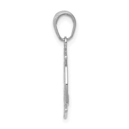 14k White Gold Small St. Florian Badge Pendant