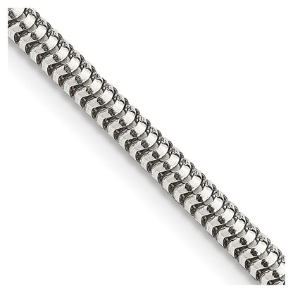 Sterling Silver 3mm Round Snake Chain Necklace