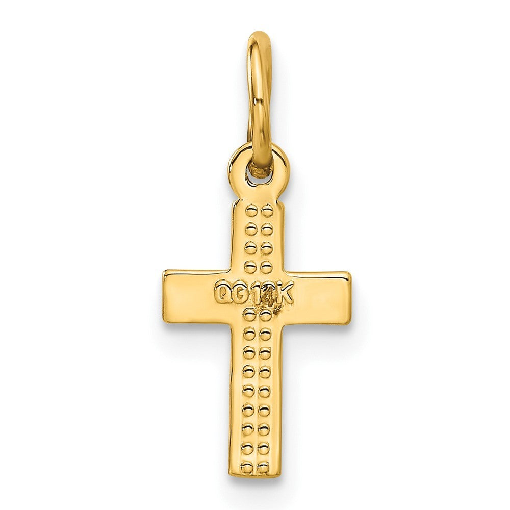 14k Yellow Gold Tiny Cross Charm