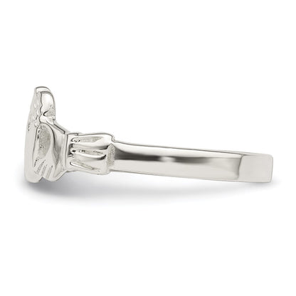 Sterling Silver Solid Claddagh Ring Size 7