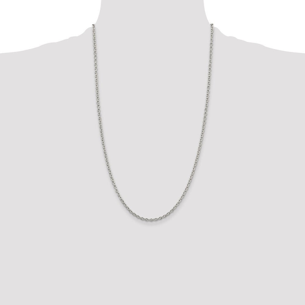 Sterling Silver 2.75mm Cable Chain