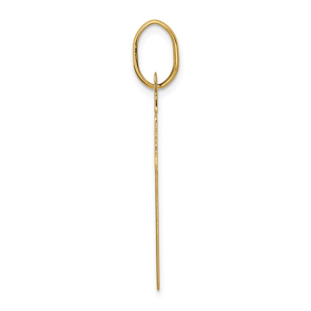 14k Yellow Gold Polished Cross Charm