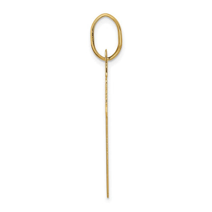 14k Yellow Gold Polished Cross Charm