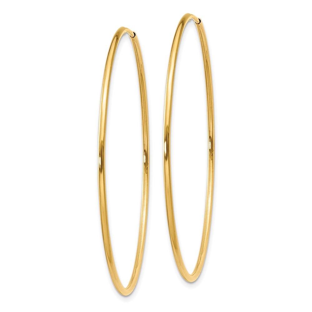 14k Yellow Gold 1.25mm Endless Hoop Earring