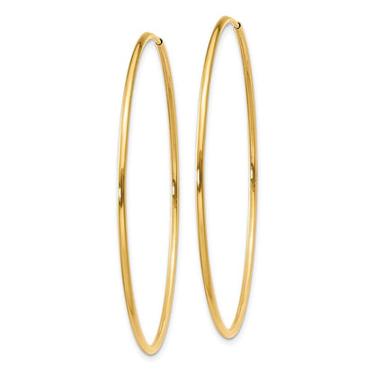 14k Yellow Gold 1.25mm Endless Hoop Earring