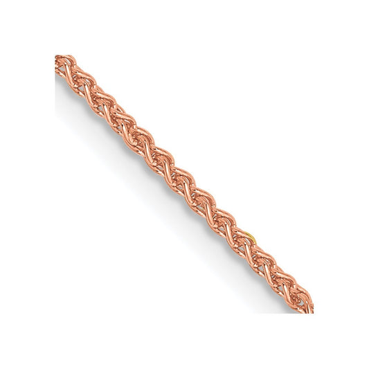 14K Rose Gold 18 inch 1.25mm Solid Polished Spiga Chain Necklace