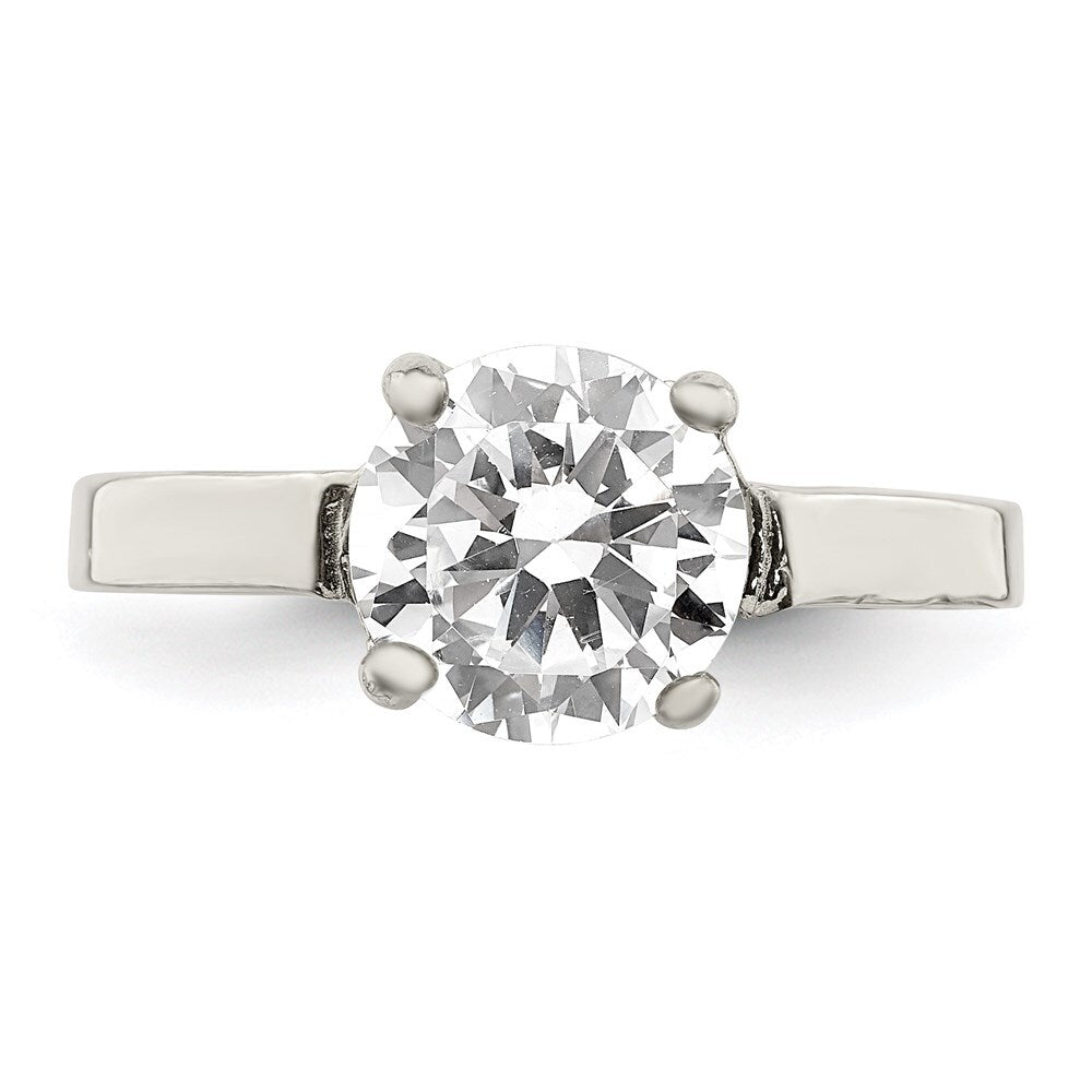 Sterling Silver Cubic Zirconia Ring Size 8