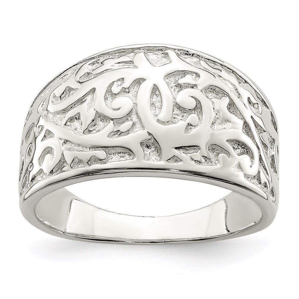 Sterling Silver Swirl Design Ring Size 6