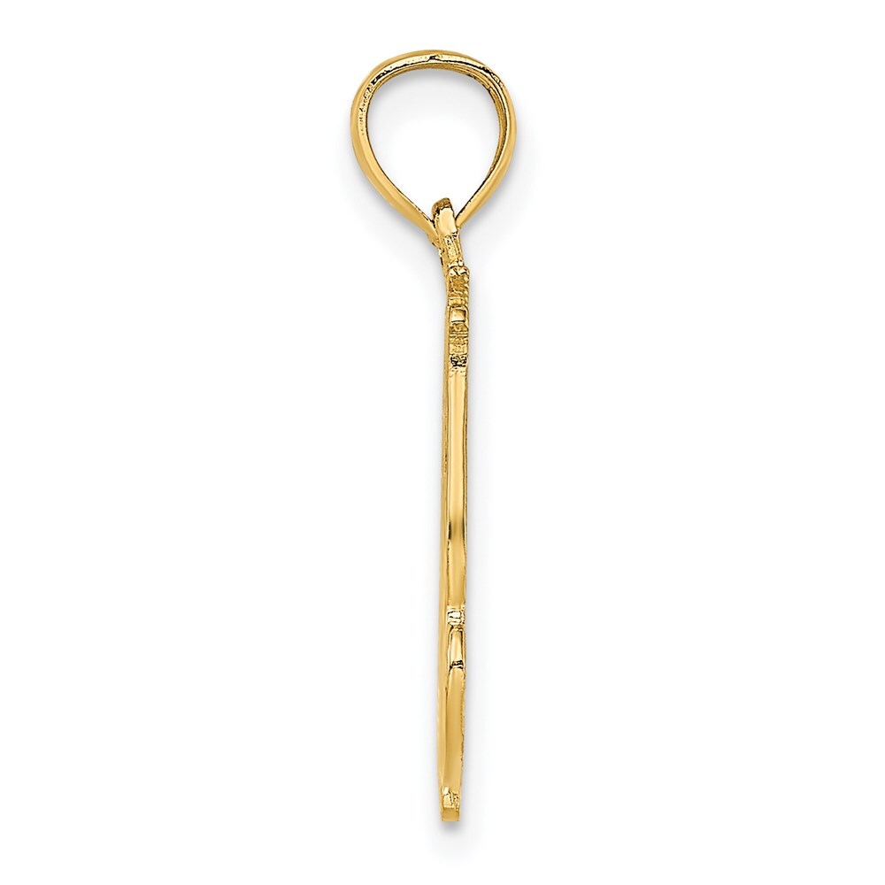 14k Yellow Gold I LOVE YOU Script Charm Pendant for Women