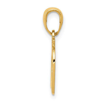 14k Yellow Gold New York Skyline in Apple Pendant