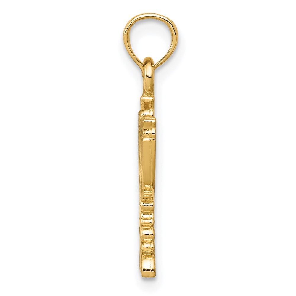 14k Yellow Gold Menorah Pendant for Women