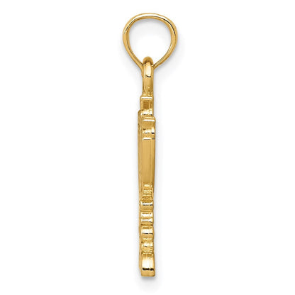 14k Yellow Gold Menorah Pendant for Women