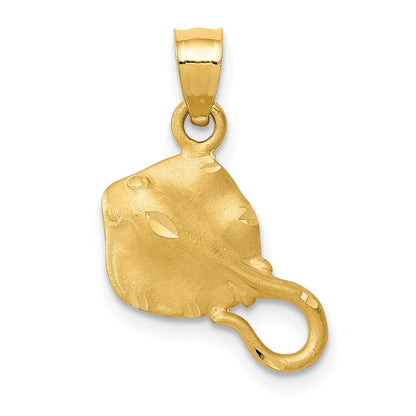 14k Yellow Gold Stingray Pendant