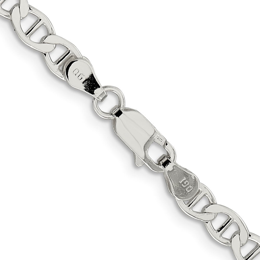 Sterling Silver 4.75mm Flat Anchor Chain Necklace