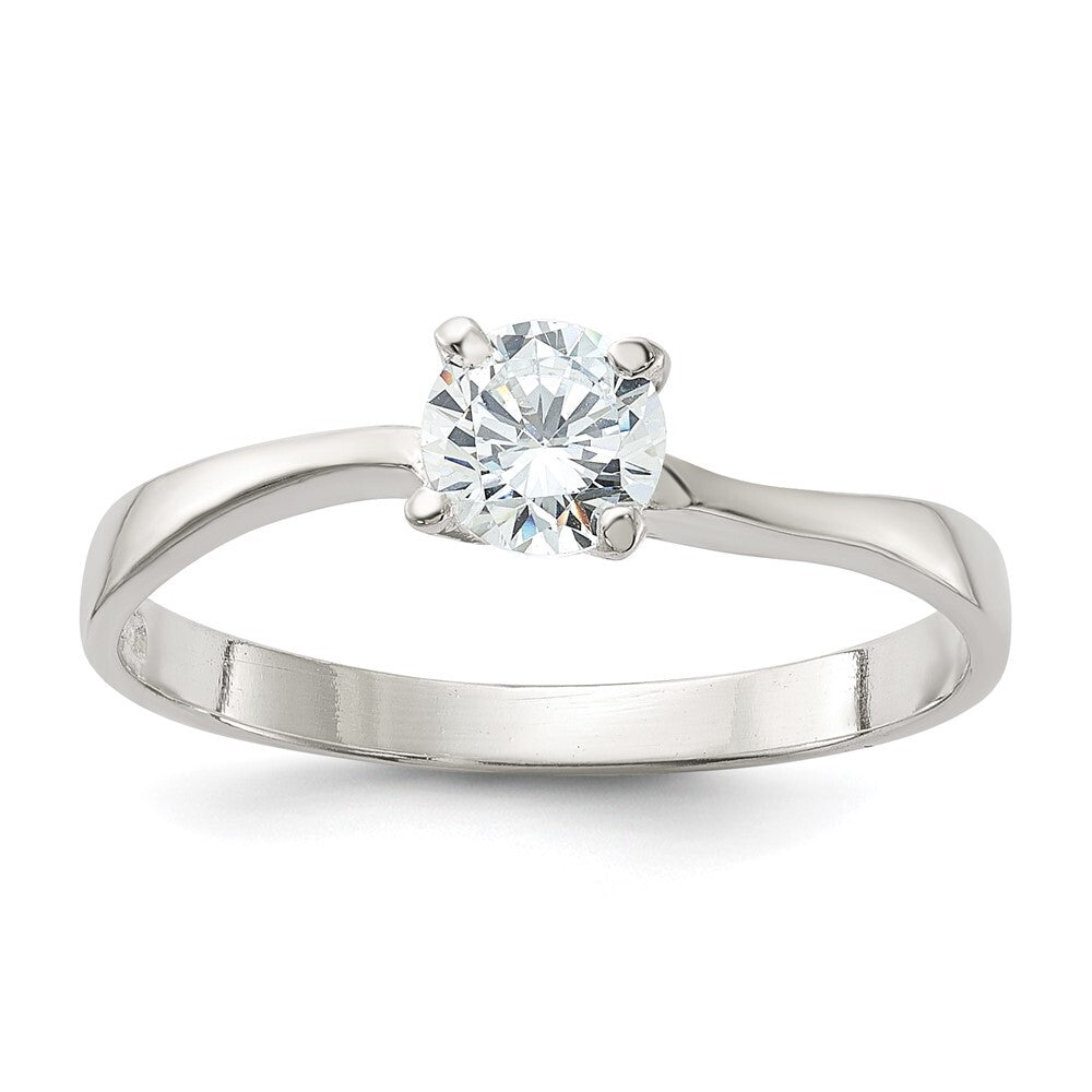 Sterling Silver Cubic Zirconia Ring Size 8