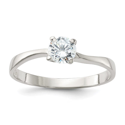 Sterling Silver Cubic Zirconia Ring Size 8