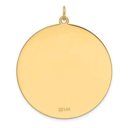 14k Yellow Gold Round Disc Charm