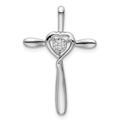 14k White Gold Diamond Slide Pendant for Women