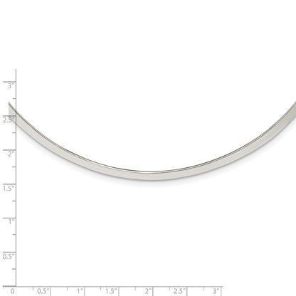 Sterling Silver Polished 4mm Neck Collar