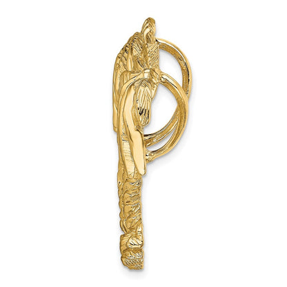 14k Yellow Gold Double Palm Tree Slide