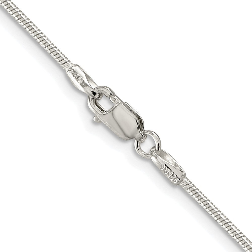 Sterling Silver Rhodium-plated 1.25mm Snake Chain Necklace