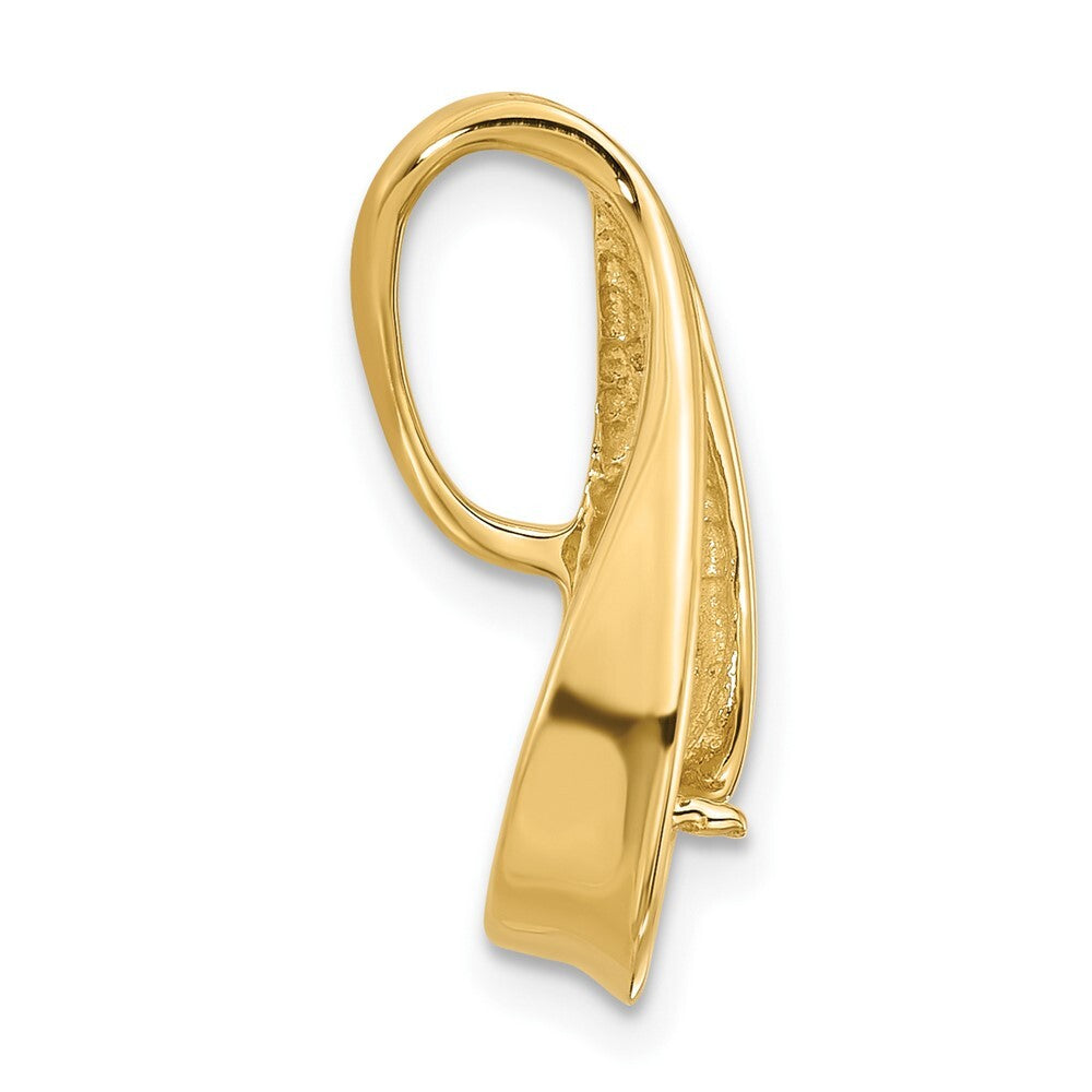 14k Yellow Gold Pearl Slide Pendant Mounting for Women
