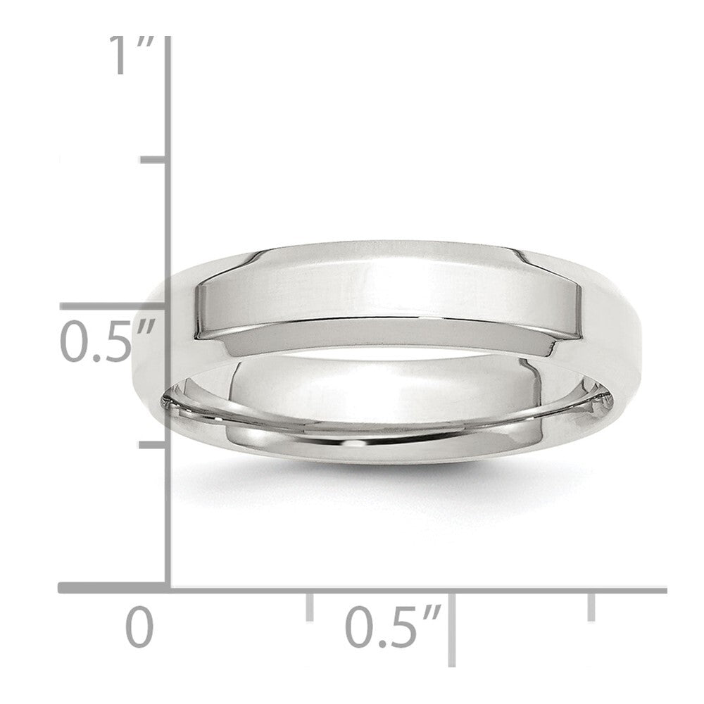Sterling Silver 5mm Beveled Edge Size 8 Band Ring