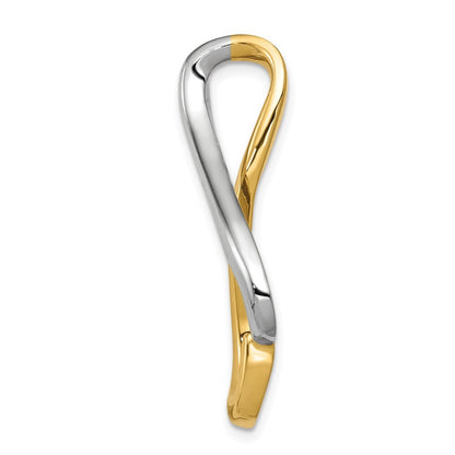 14k Two-tone Gold Slide Pendant for Women