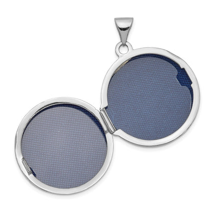 14k White Gold 20mm Diamond Locket Pendant for Women