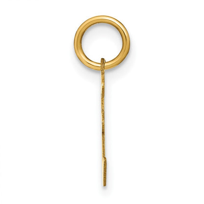 14k Yellow Gold Letter E Initial Pendant for Women