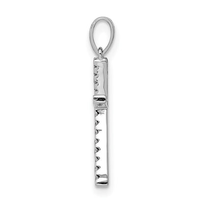 14k White Gold Diamond Letter K Initial Pendant for Women