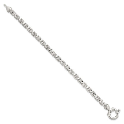 Sterling Silver Polished 5.65mm Fancy Link 7.5 Inch Bracelet
