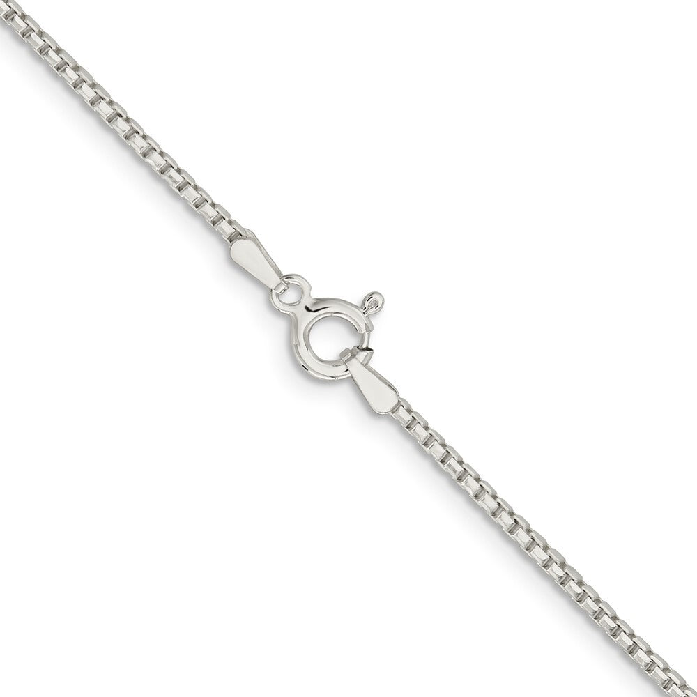 Sterling Silver 1.5mm Diamond-cut Round Box Chain