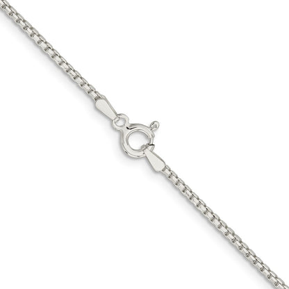 Sterling Silver 1.5mm Diamond-cut Round Box Chain